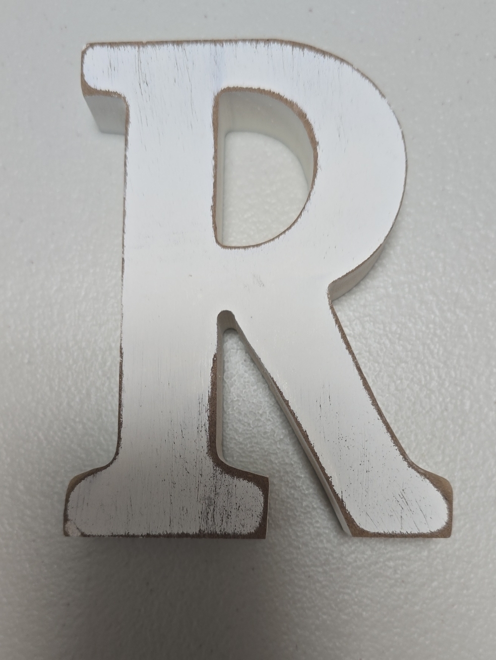 Blank Brand White Distressed Wooden Letter R Wall Decor